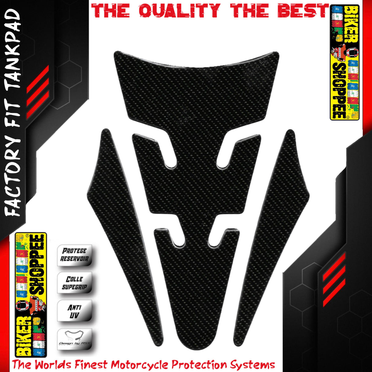 7D CARBON TANK PAD FOR MOTORCYCLE