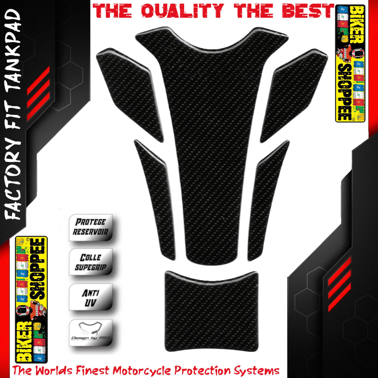 7D CARBON TANK PAD FOR MOTORCYCLE
