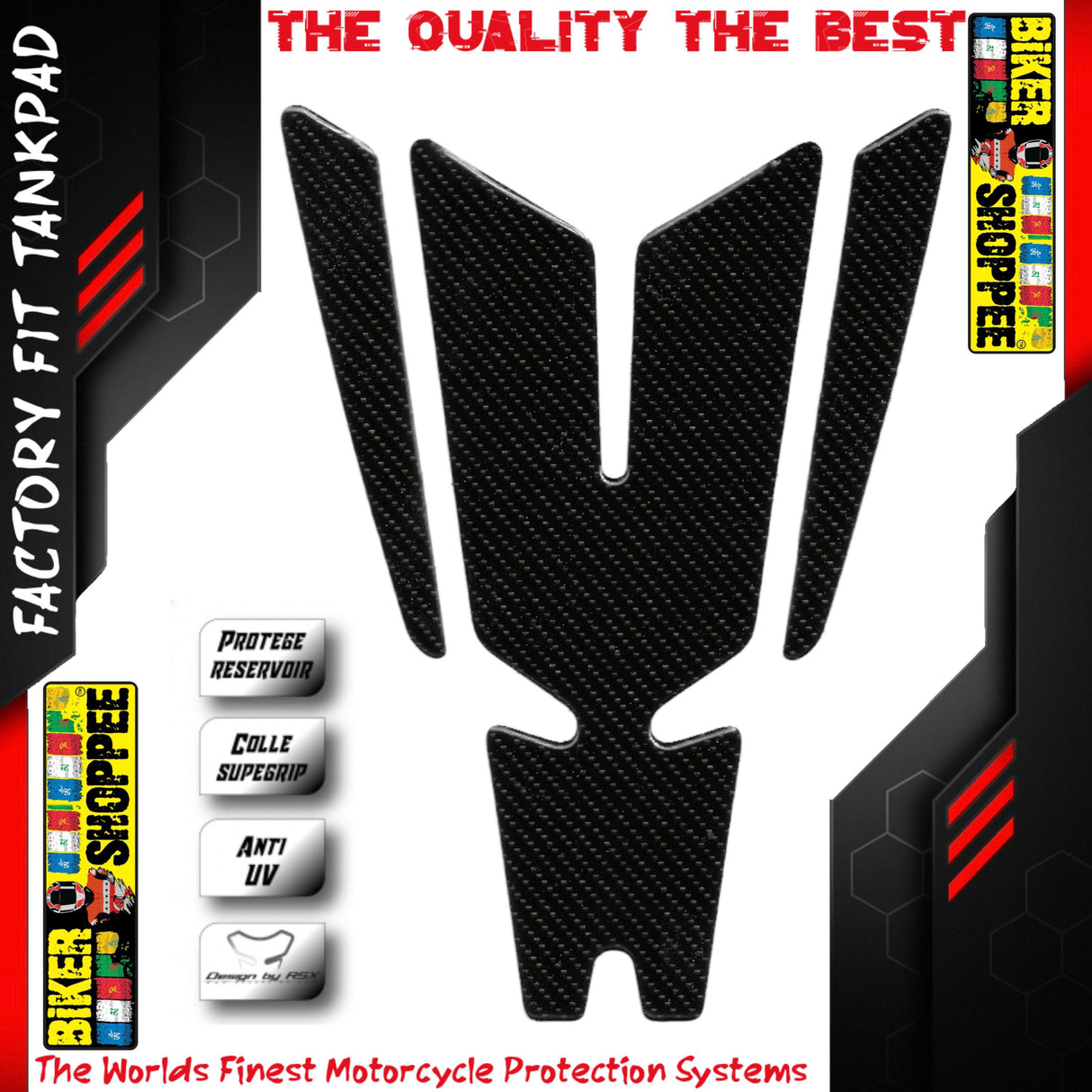 7D CARBON TANK PAD FOR MOTORCYCLE