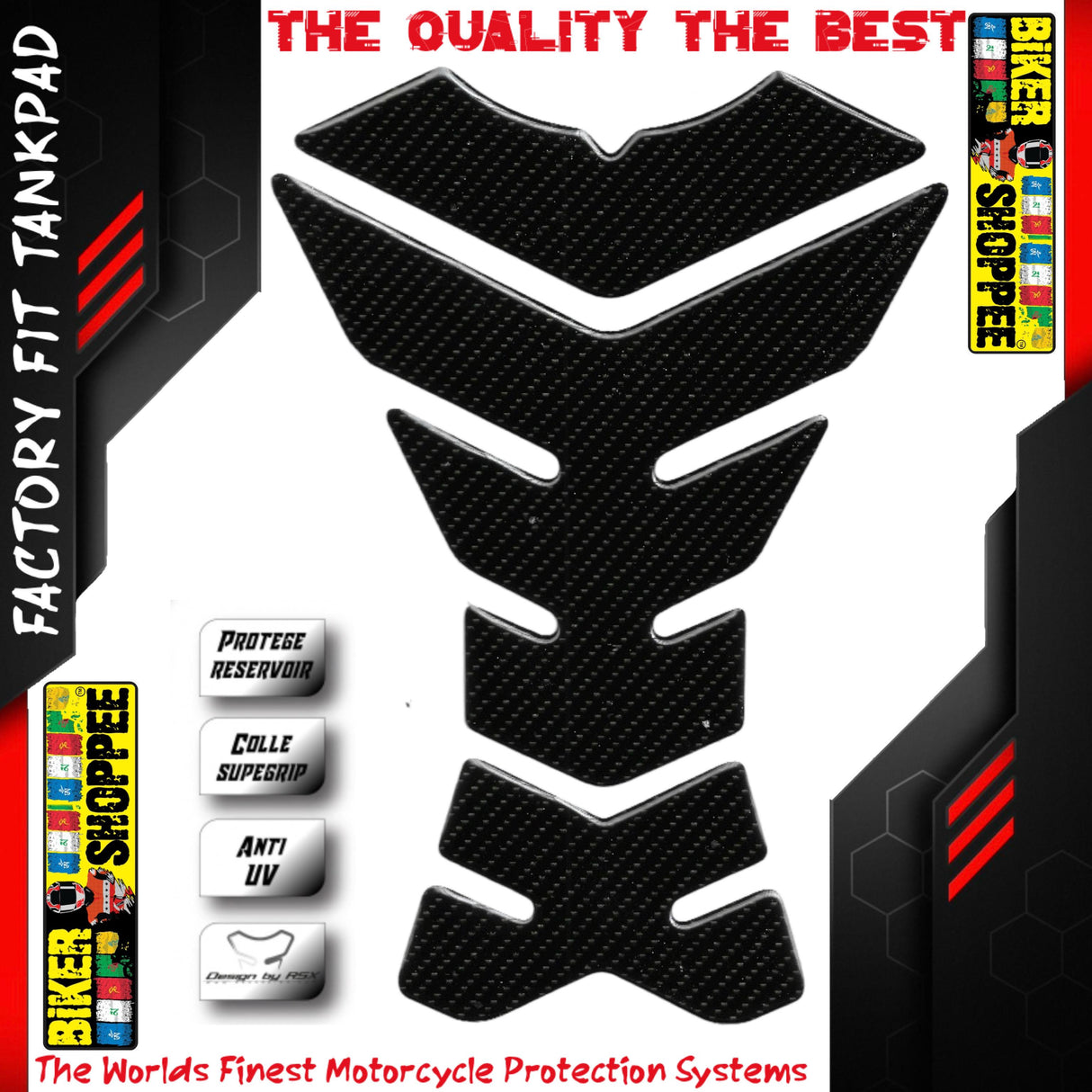 7D CARBON TANK PAD FOR MOTORCYCLE