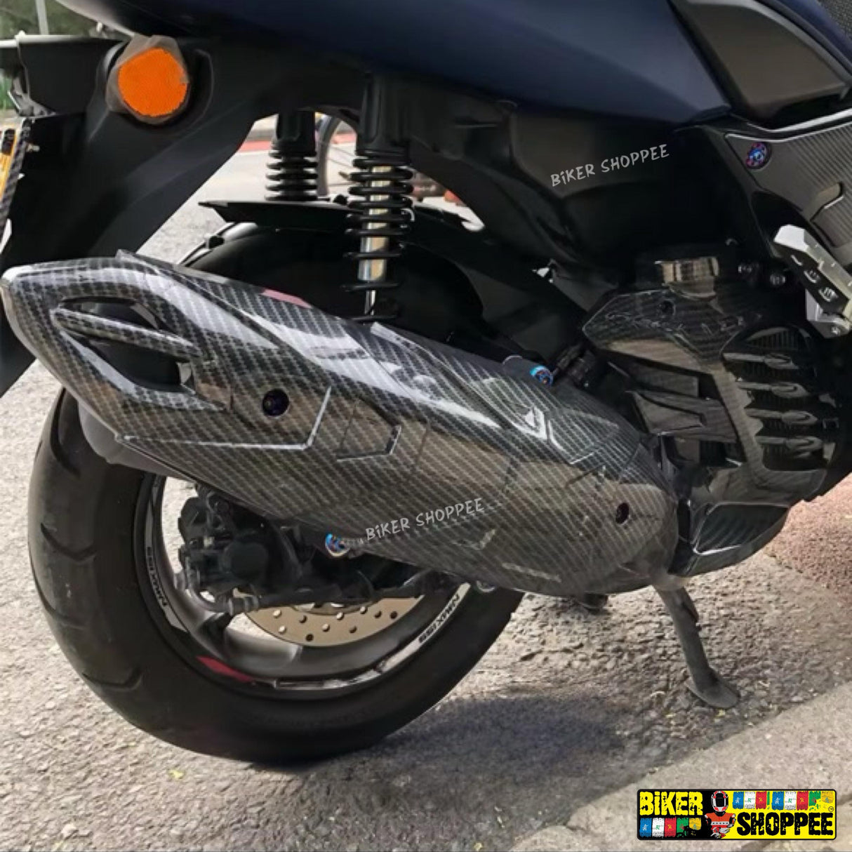 AEROX 155 CARBON EXHAUST COVER