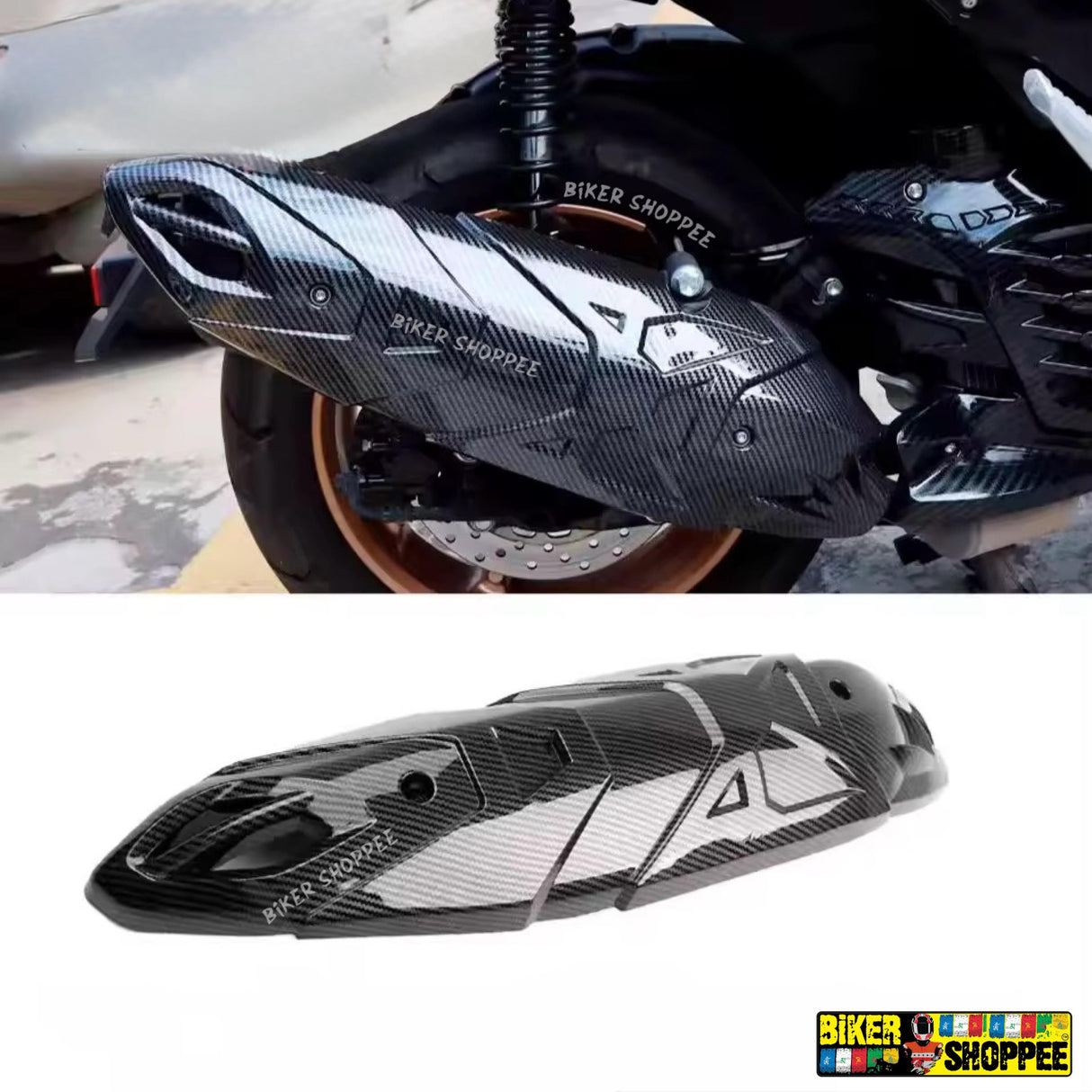 AEROX 155 CARBON EXHAUST COVER