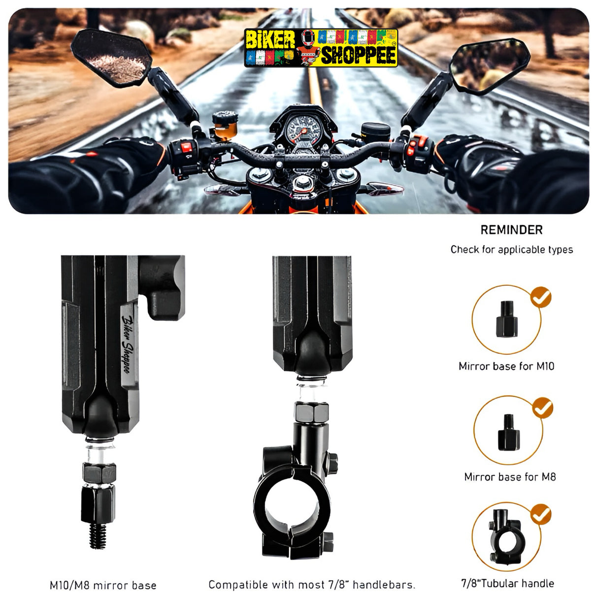 DOUBLETAKE ADVENTURE CNC REAR VIEW MIRROR