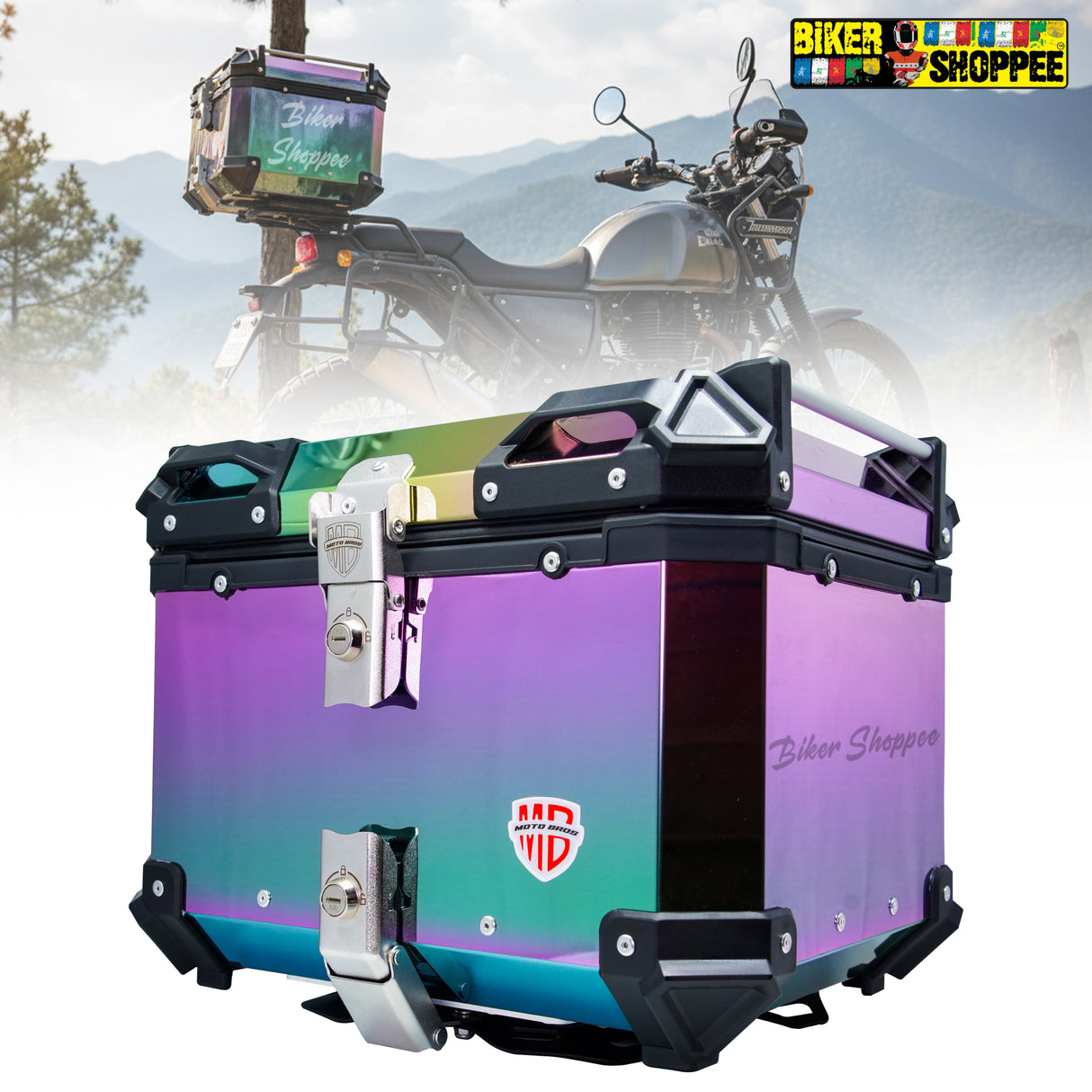 MOTOBROS MOTORCYCLE ALUMINIUM PREMIUM TOP BOX 45L MULTI