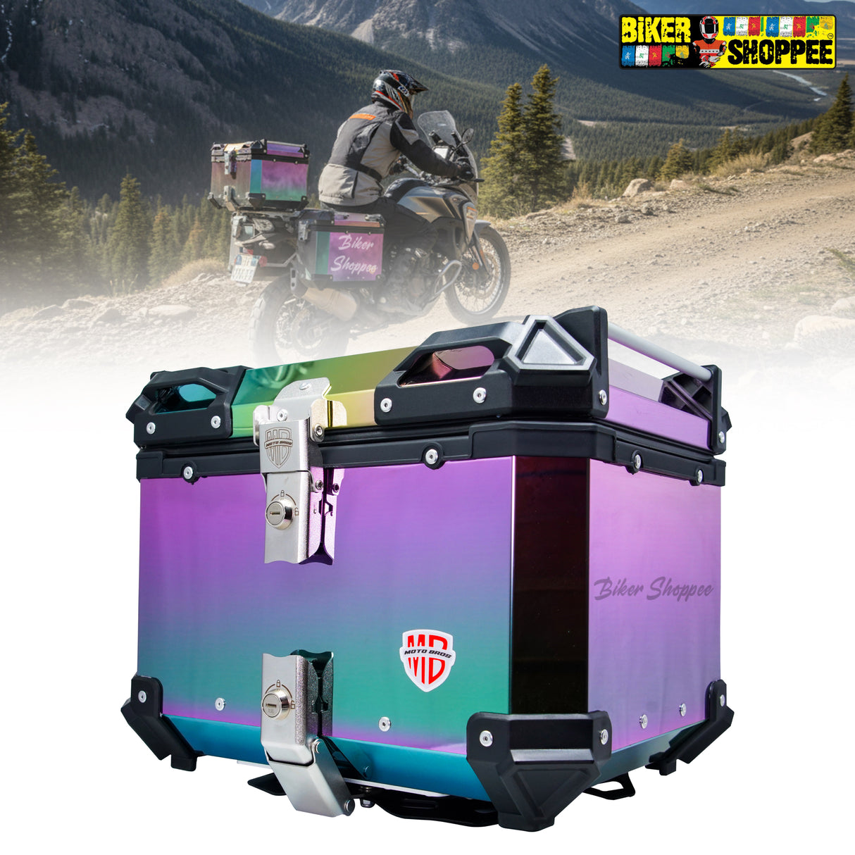 MOTOBROS MOTORCYCLE ALUMINIUM PREMIUM TOP BOX 45L MULTI