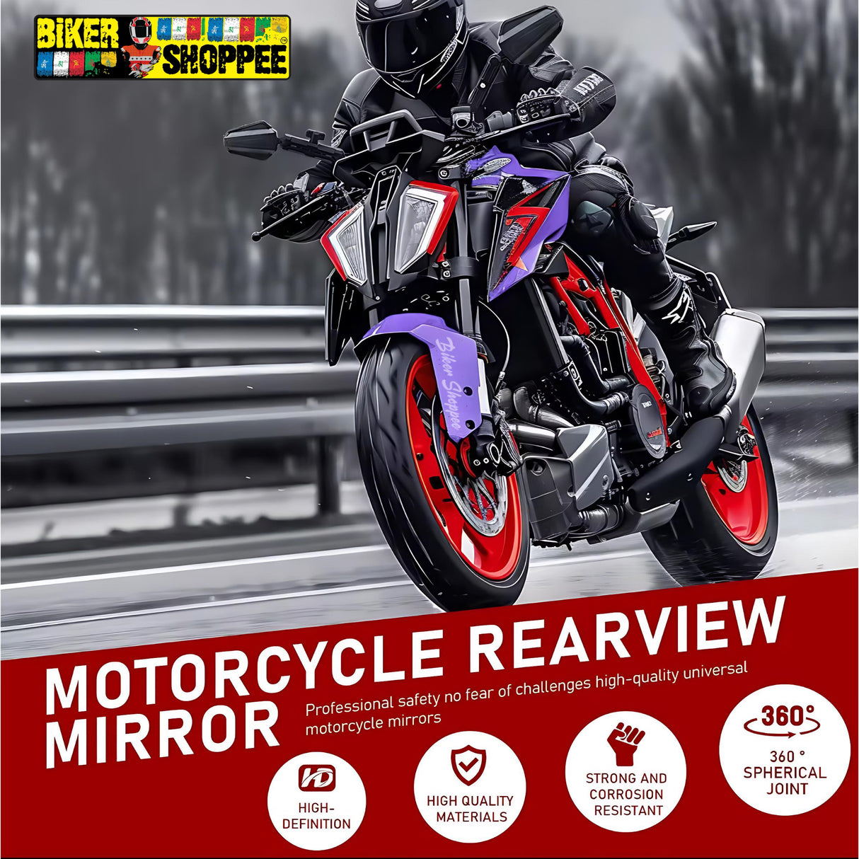 DOUBLETAKE ADVENTURE CNC REAR VIEW MIRROR