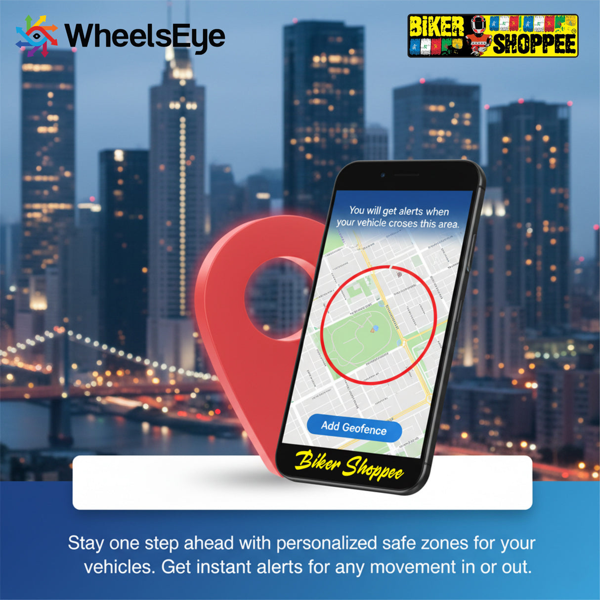 WHEELS EYE GPS TRACKING DEVICE FOR MOTORCYCLE