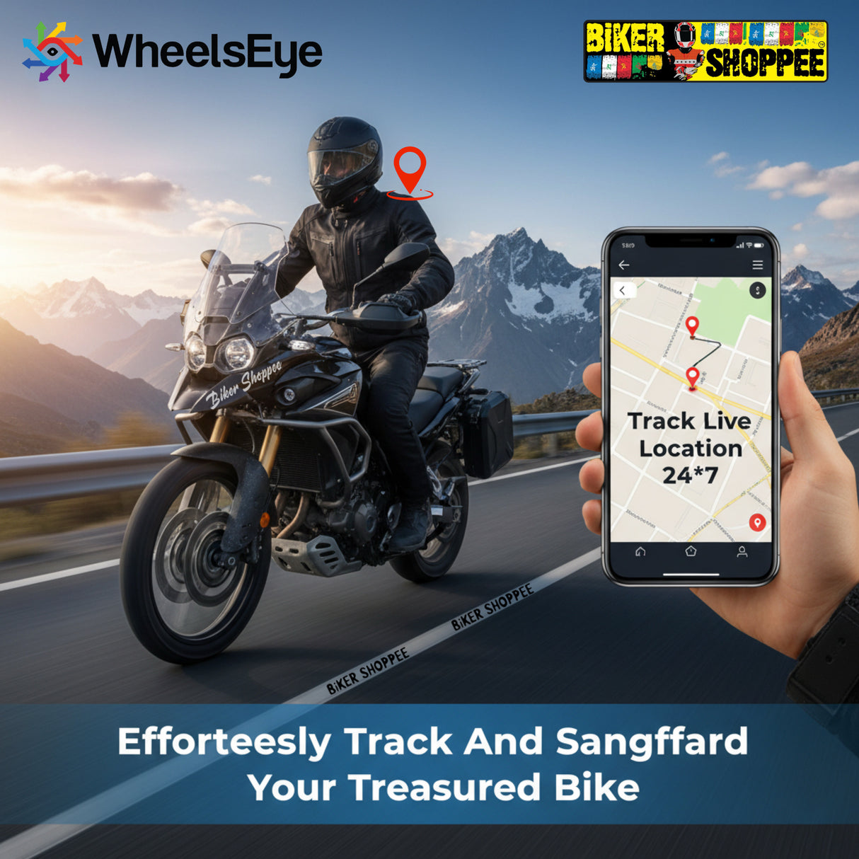 WHEELS EYE GPS TRACKING DEVICE FOR MOTORCYCLE