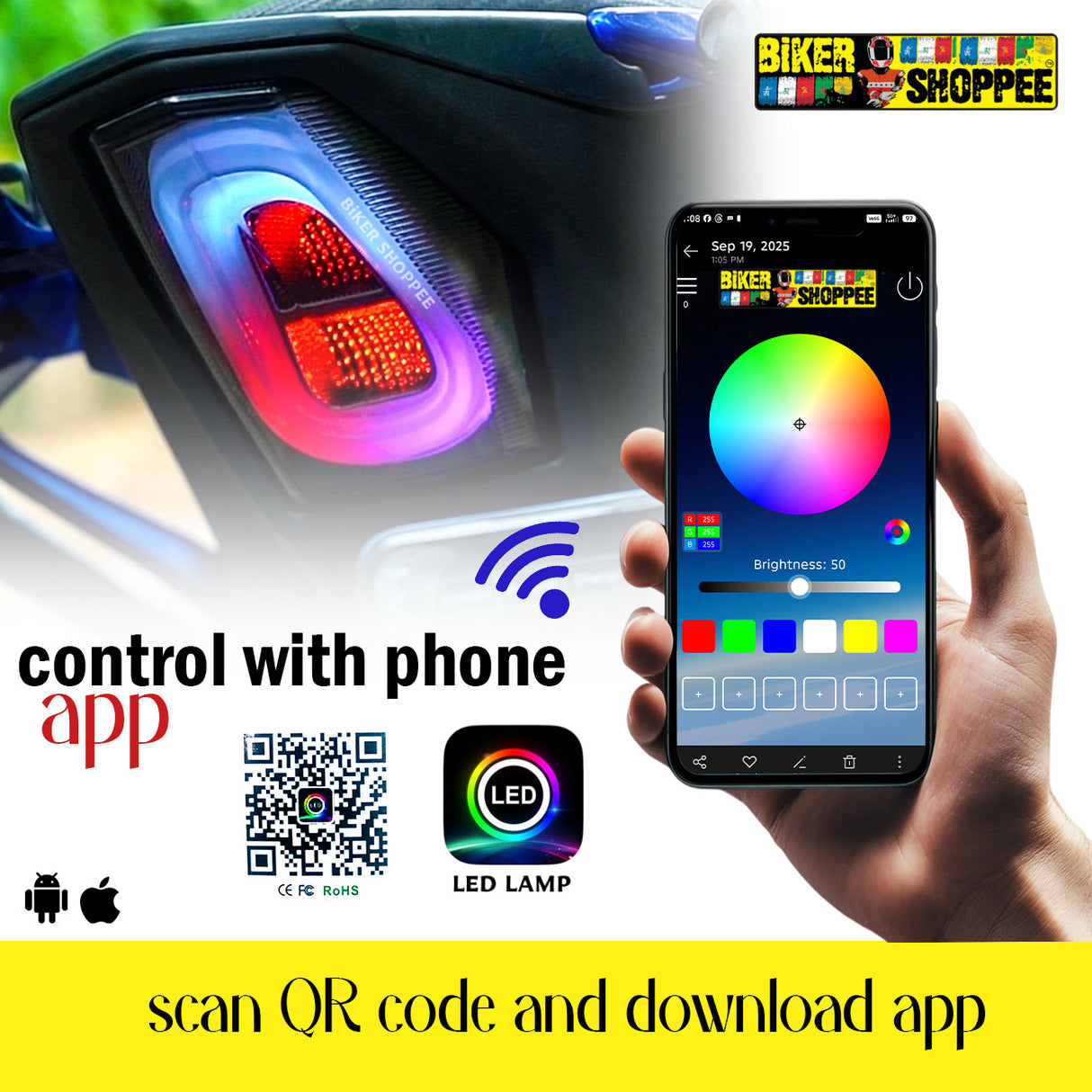 YAMAHA R15V4 R1 INSPIRED RGB AI TAIL LIGHT