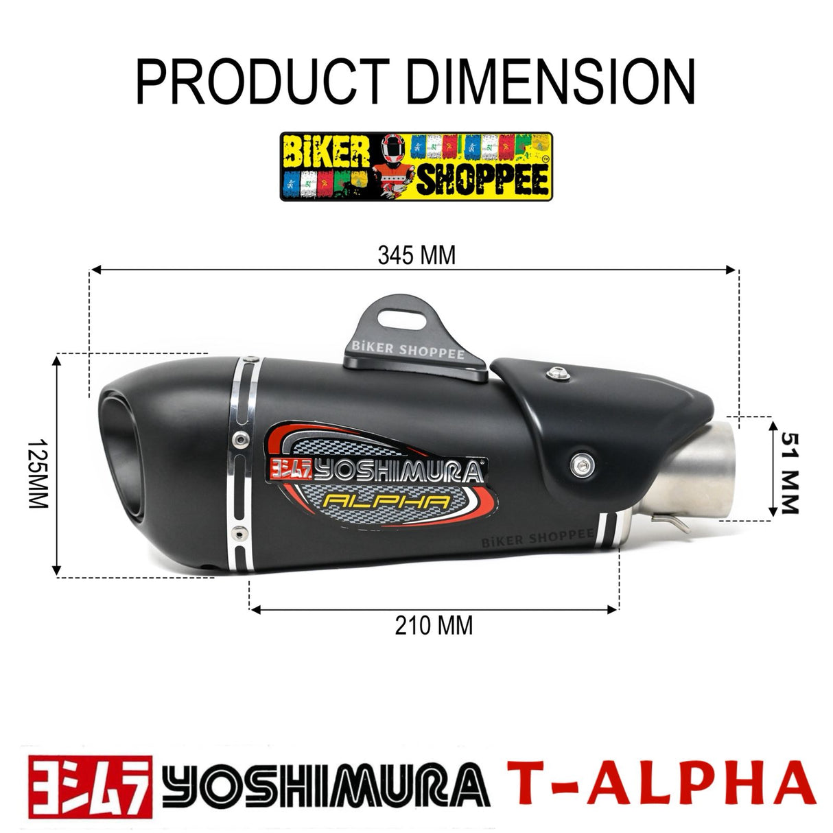 YOSHIMURA T ALPHA EXHAUST BLACK