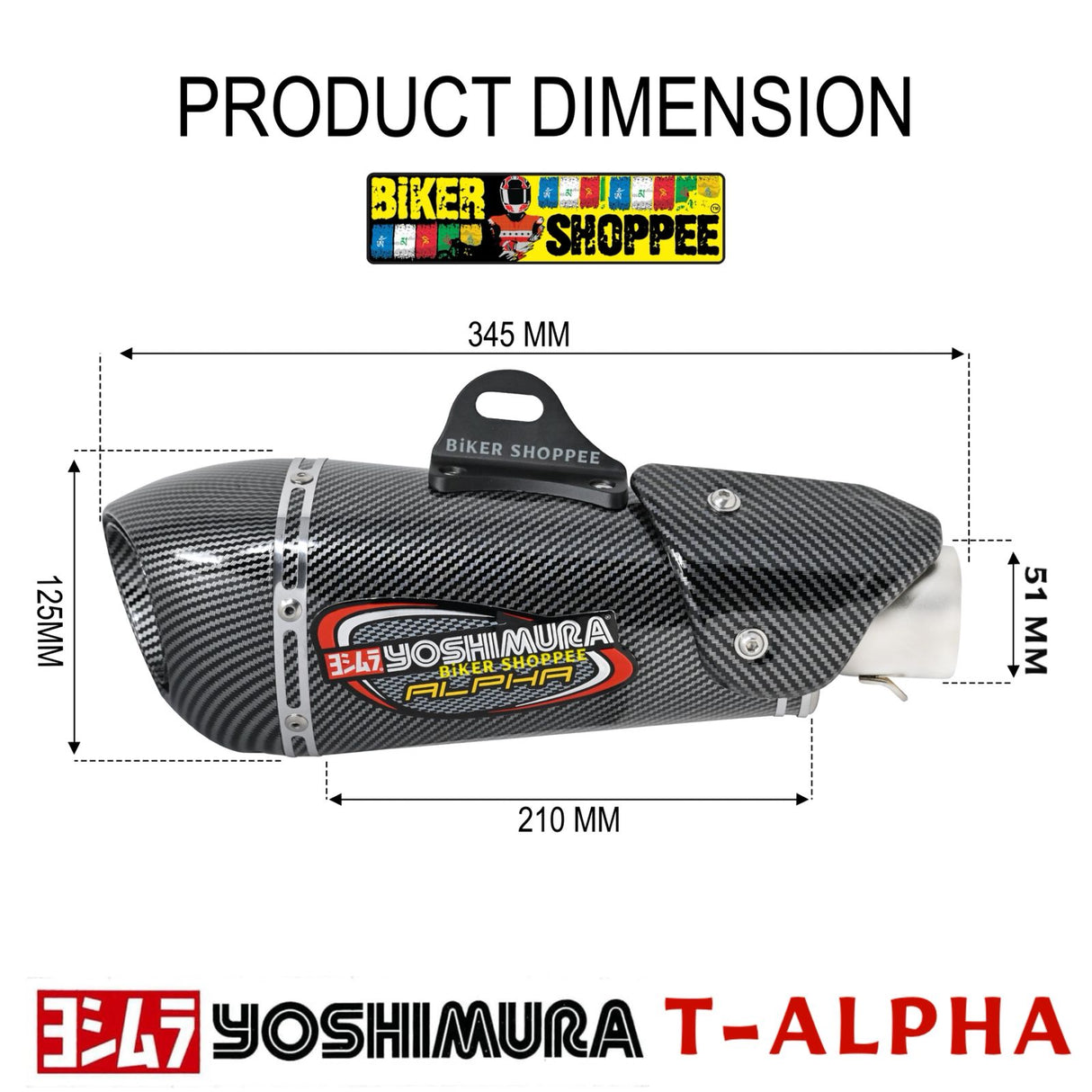 YOSHIMURA T ALPHA EXHAUST CARBON