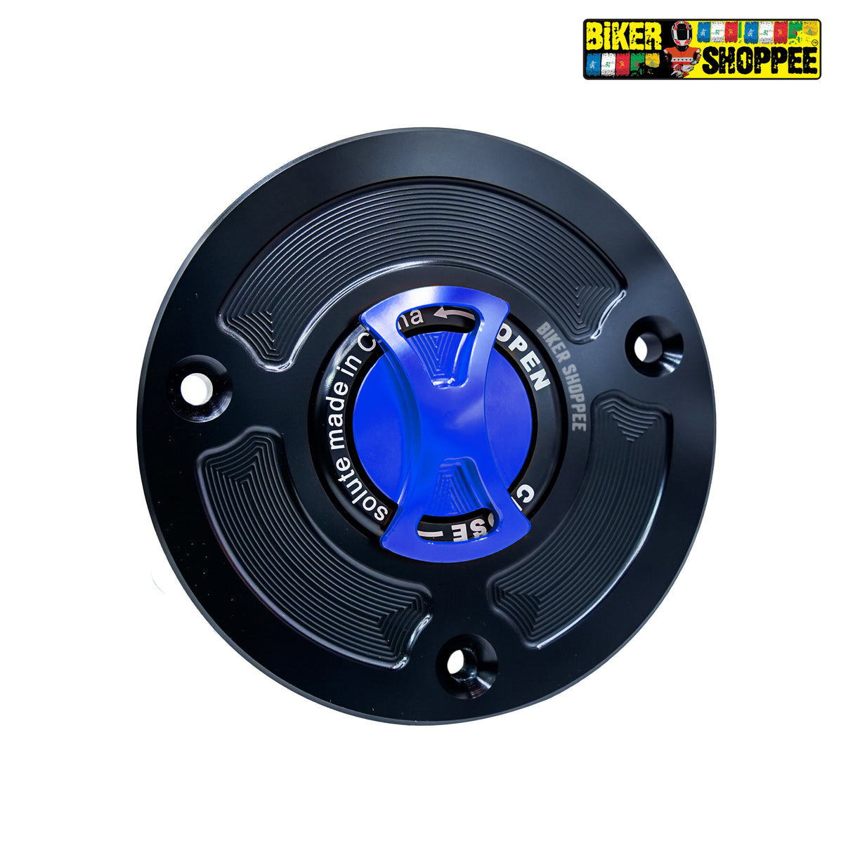 KTM DUKE & RC CNC KEYLESS QUICK RELEASE FUEL TANK CAP BLUE