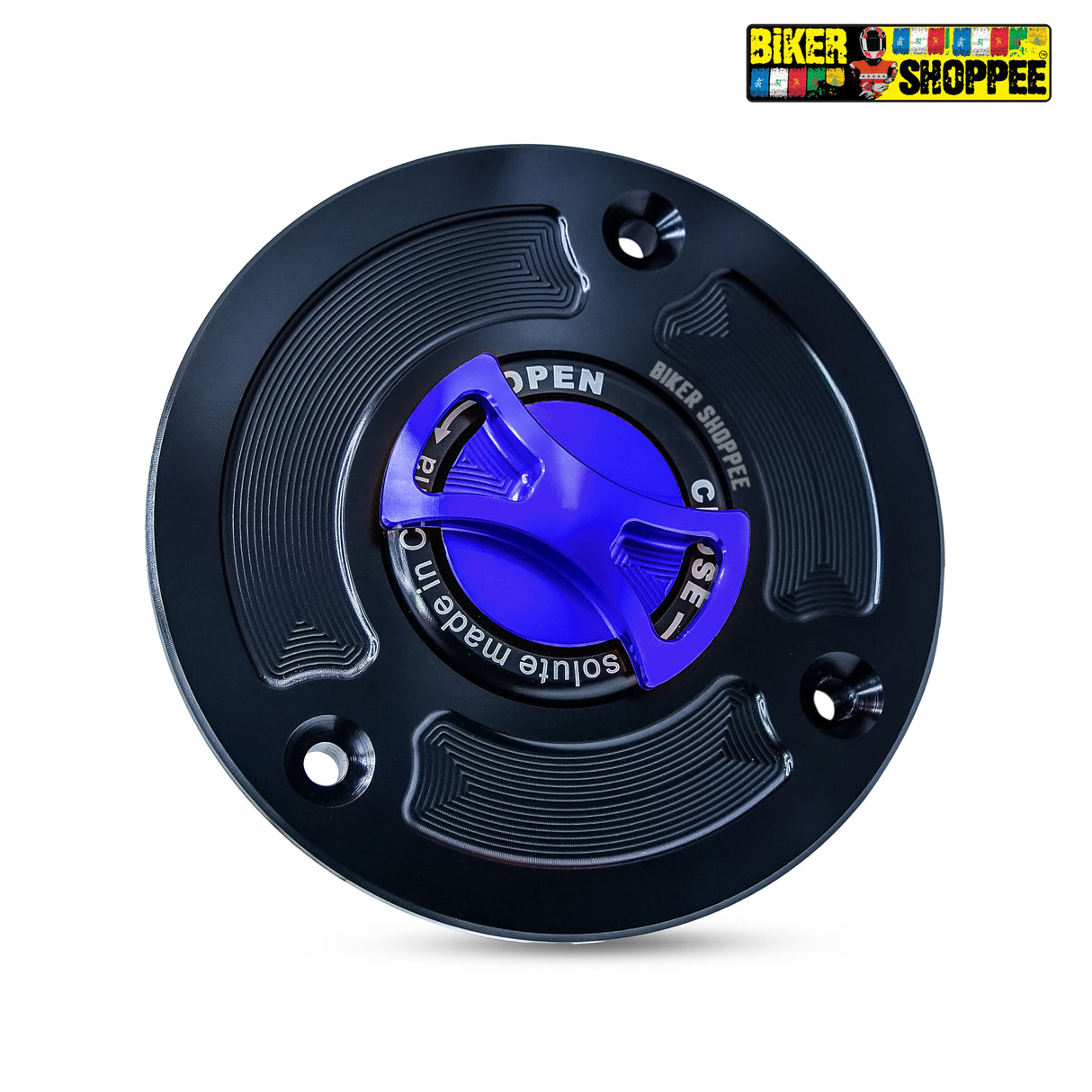 KTM DUKE & RC CNC KEYLESS QUICK RELEASE FUEL TANK CAP BLUE