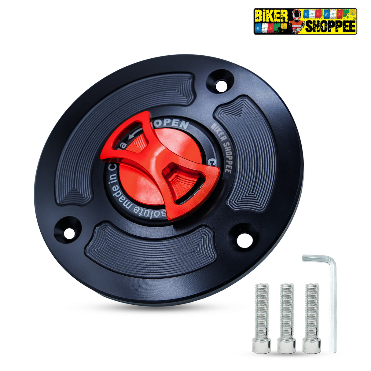 KTM DUKE & RC CNC KEYLESS QUICK RELEASE FUEL TANK CAP RED