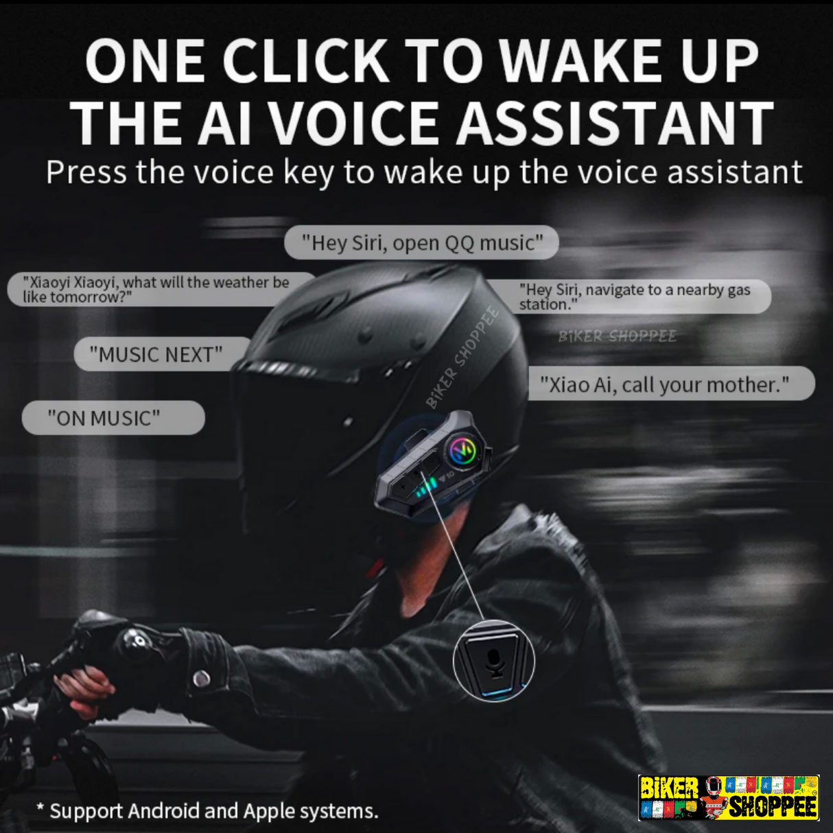 M10 HELMET BLUETOOTH WIRELESS EARPHONE