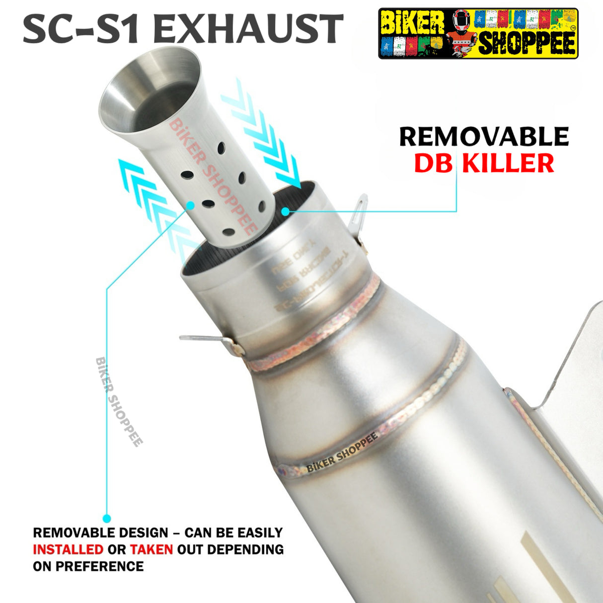 SC PROJECT S1 EXHAUST DOUBLE SLIDE CUT