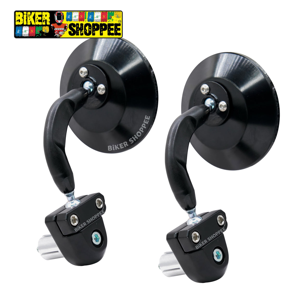 CNC ANTI GLARE 3.0 HANDLE BAR END REAR VIEW SIDE MIRROR