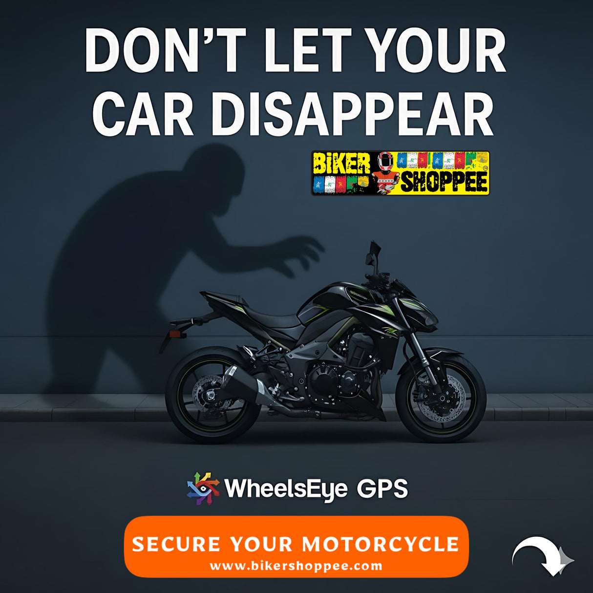 WHEELS EYE GPS TRACKING DEVICE FOR MOTORCYCLE