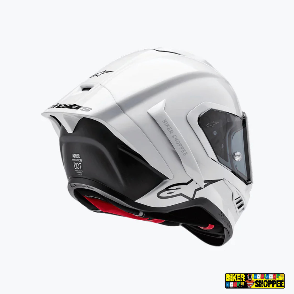 ALPINESTARS SUPERTECH R10 SOLID GLOSS WHITE MAT BLACK
