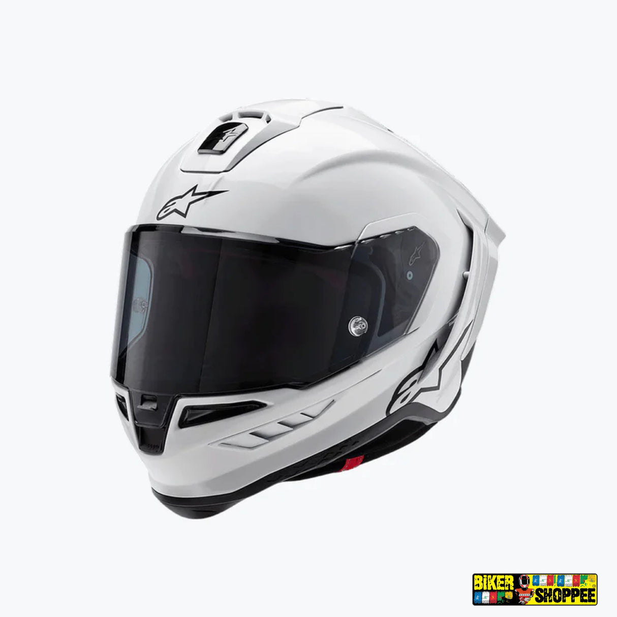 ALPINESTARS SUPERTECH R10 SOLID GLOSS WHITE MAT BLACK