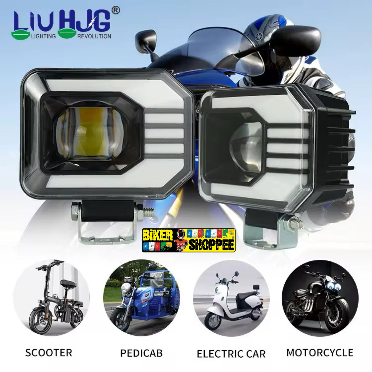 LiUHJG 4 MODE LED TURN SIGNAL FOG LIGHT PAIR