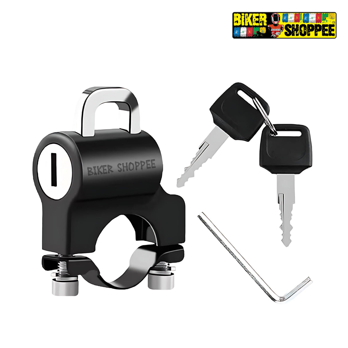 MOTORCYCLE HELMET LOCK