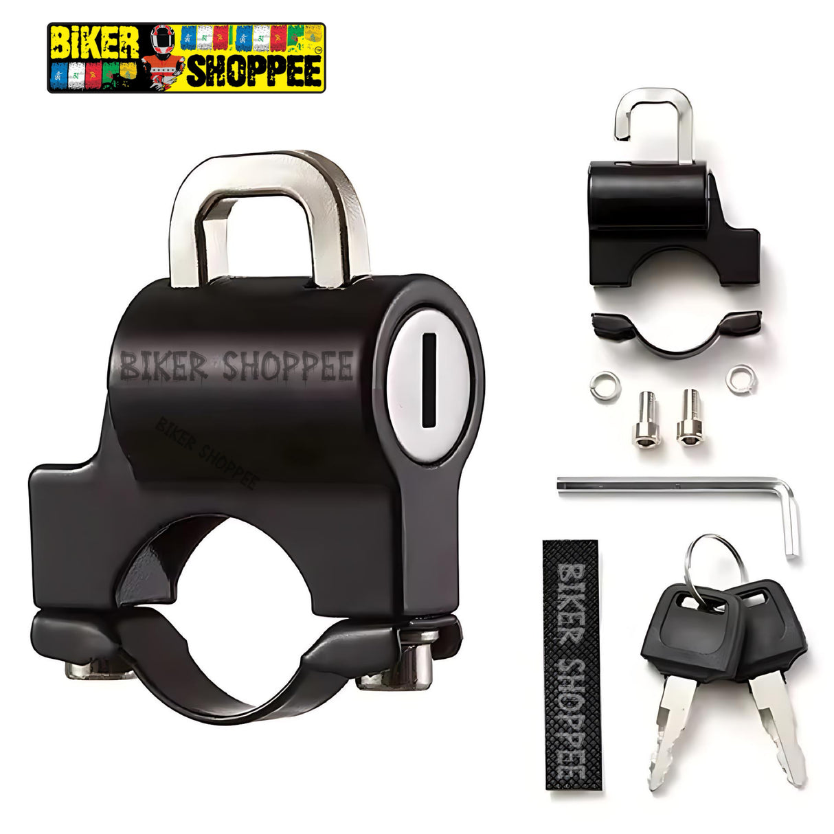 MOTORCYCLE HELMET LOCK