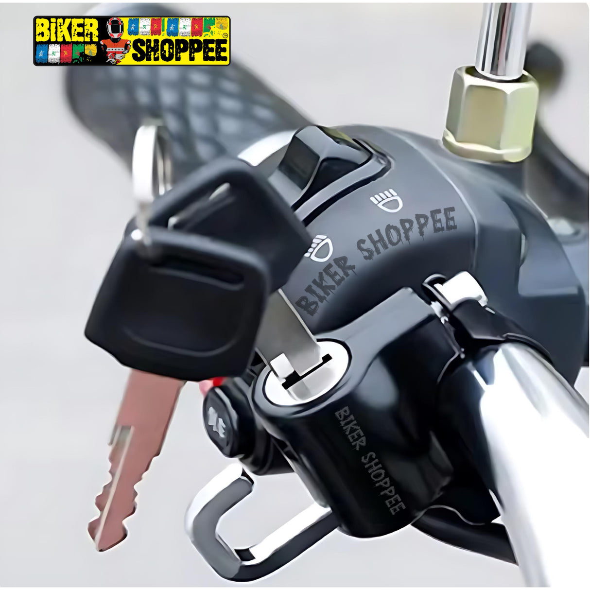 MOTORCYCLE HELMET LOCK