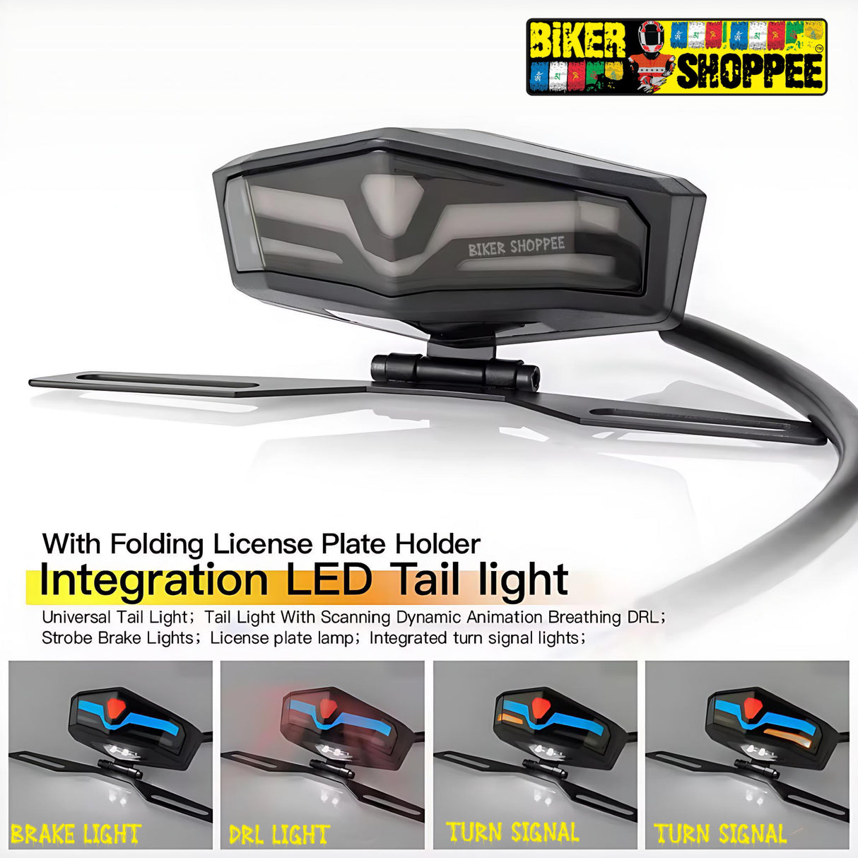 INTEGRATED CUSTOM TAIL LIGHT WITH NUMBER PLATE LIGHT