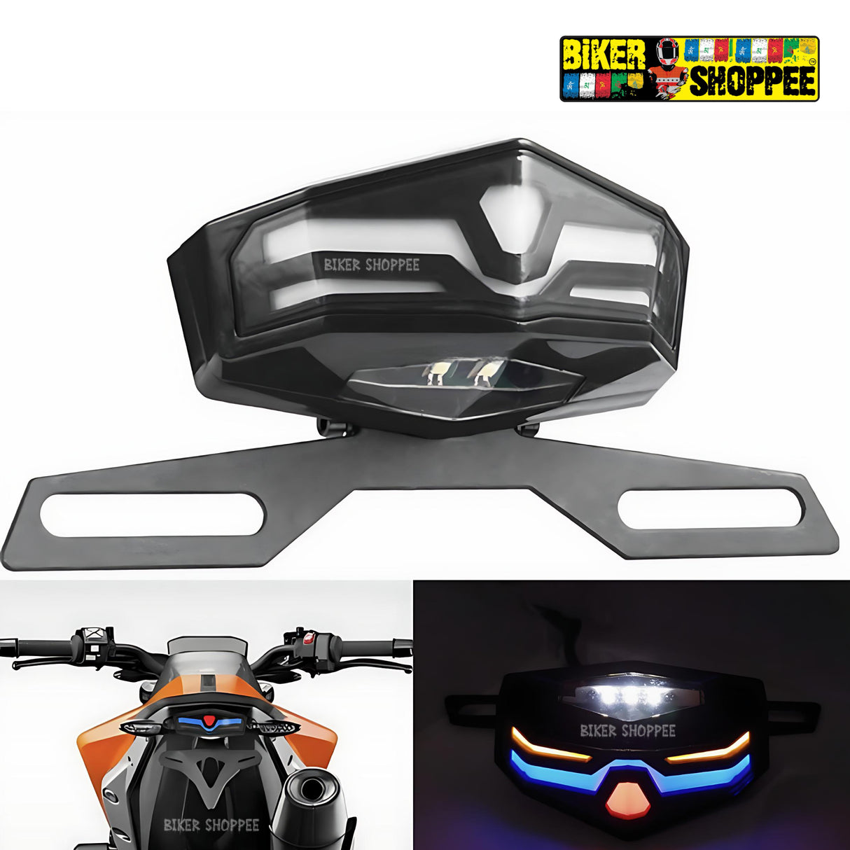 INTEGRATED CUSTOM TAIL LIGHT WITH NUMBER PLATE LIGHT