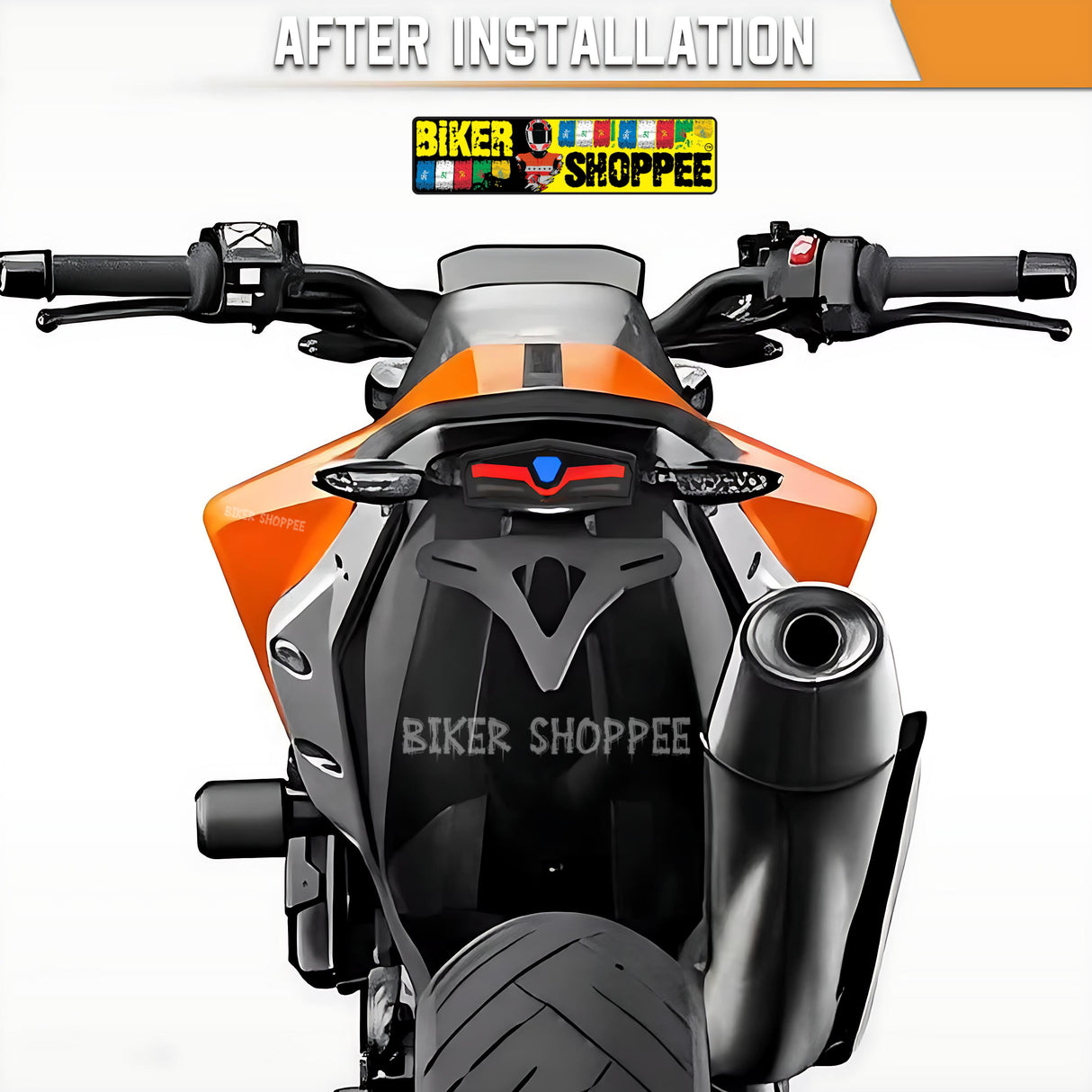 INTEGRATED CUSTOM TAIL LIGHT WITH NUMBER PLATE LIGHT