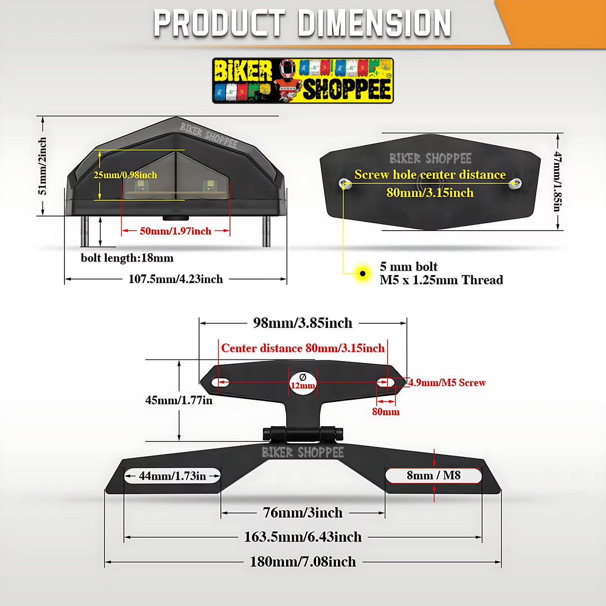 INTEGRATED CUSTOM TAIL LIGHT WITH NUMBER PLATE LIGHT