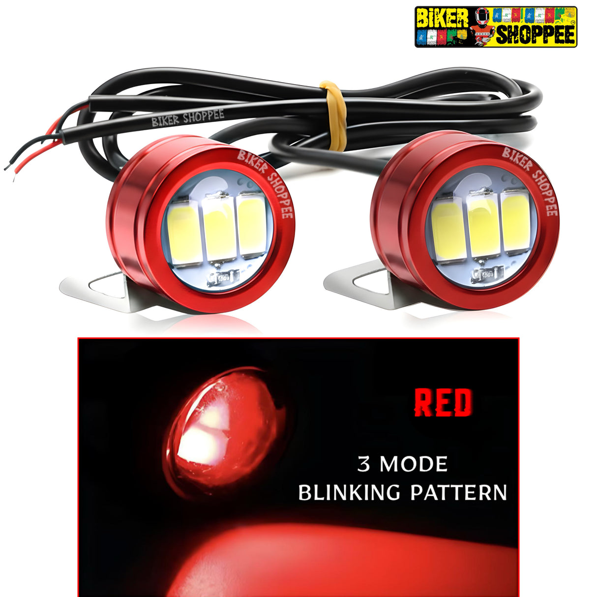 3 LED BLINKER RED-RED