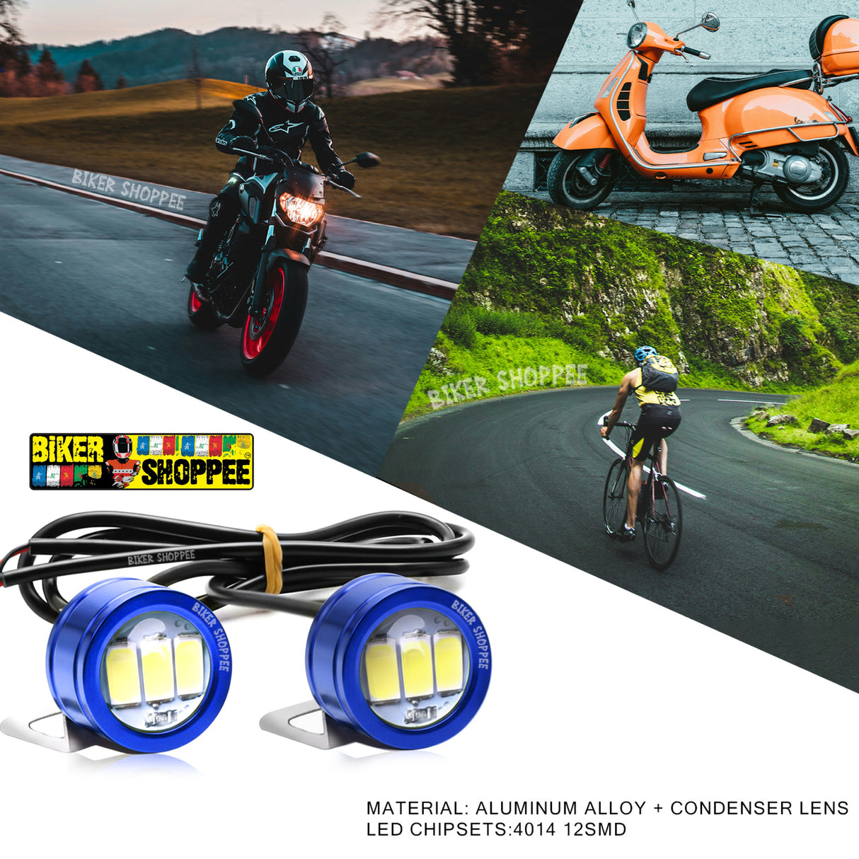 3 LED BLINKER BLUE-BLUE