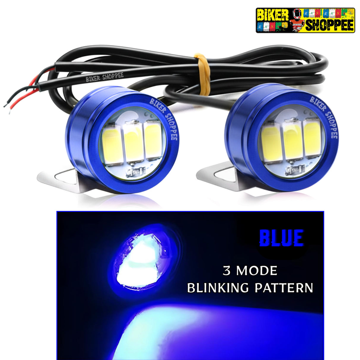 3 LED BLINKER BLUE-BLUE