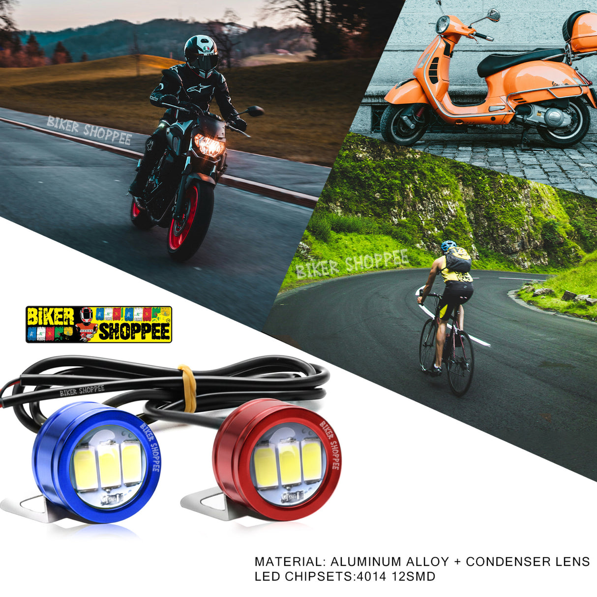 3 LED BLINKER RED-BLUE
