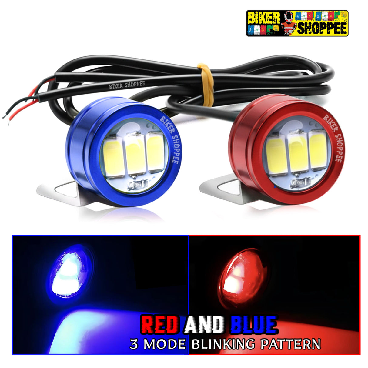 3 LED BLINKER RED-BLUE