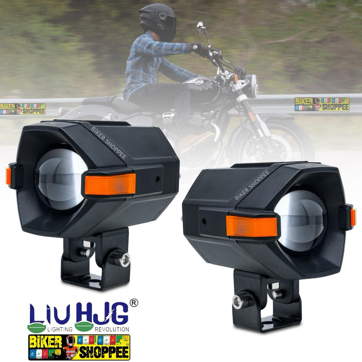 LIU HJG CYBER-X P97 100W LED FOG LIGHTS W/Y DEVIL EYE | BIKER SHOPPEE