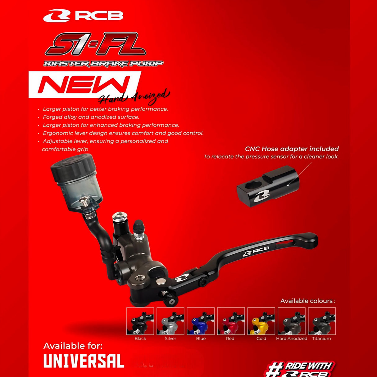 RCB S1-FL MASTER BRAKE PUMP 14MM