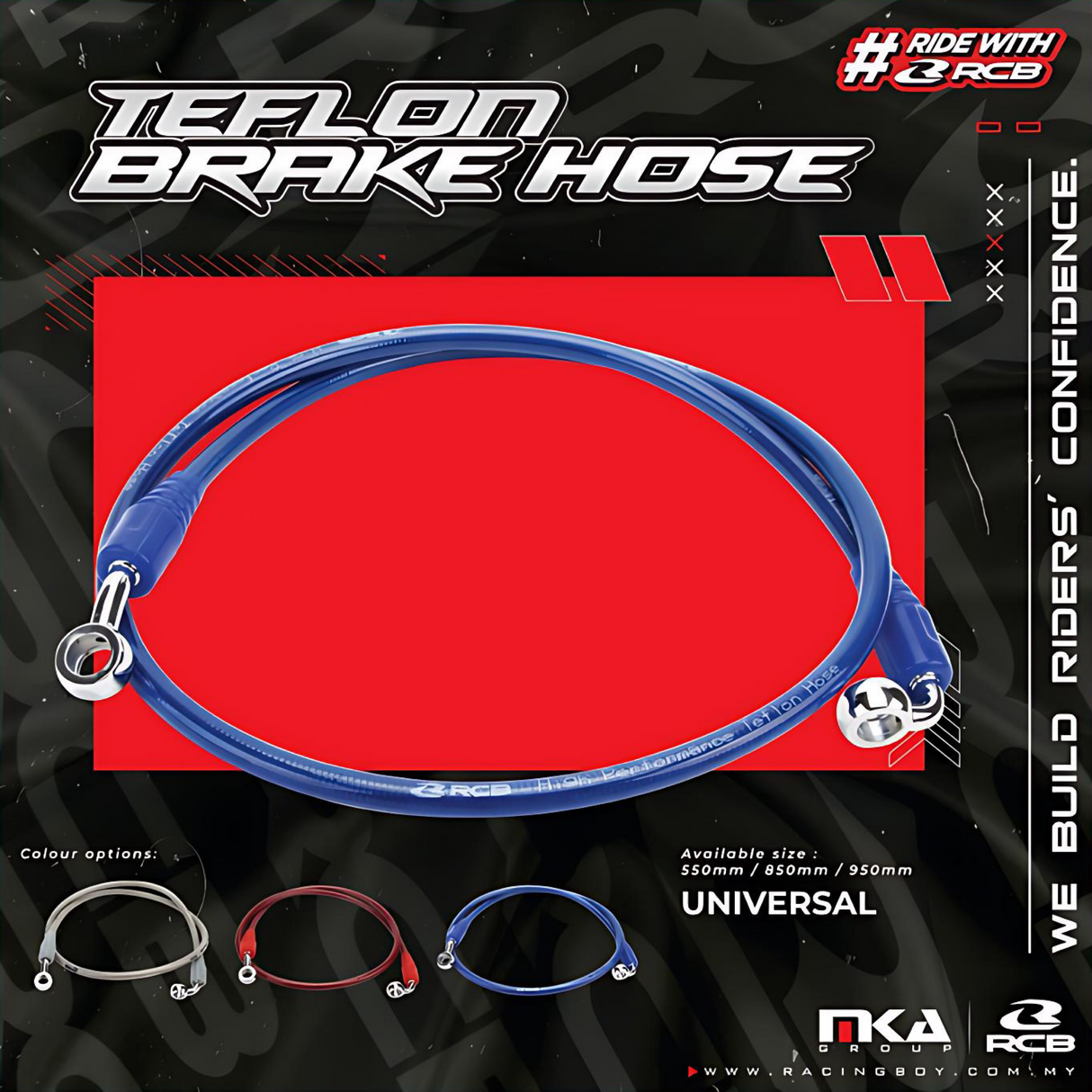 RCB TEFLON BRAKE HOSE 950MM