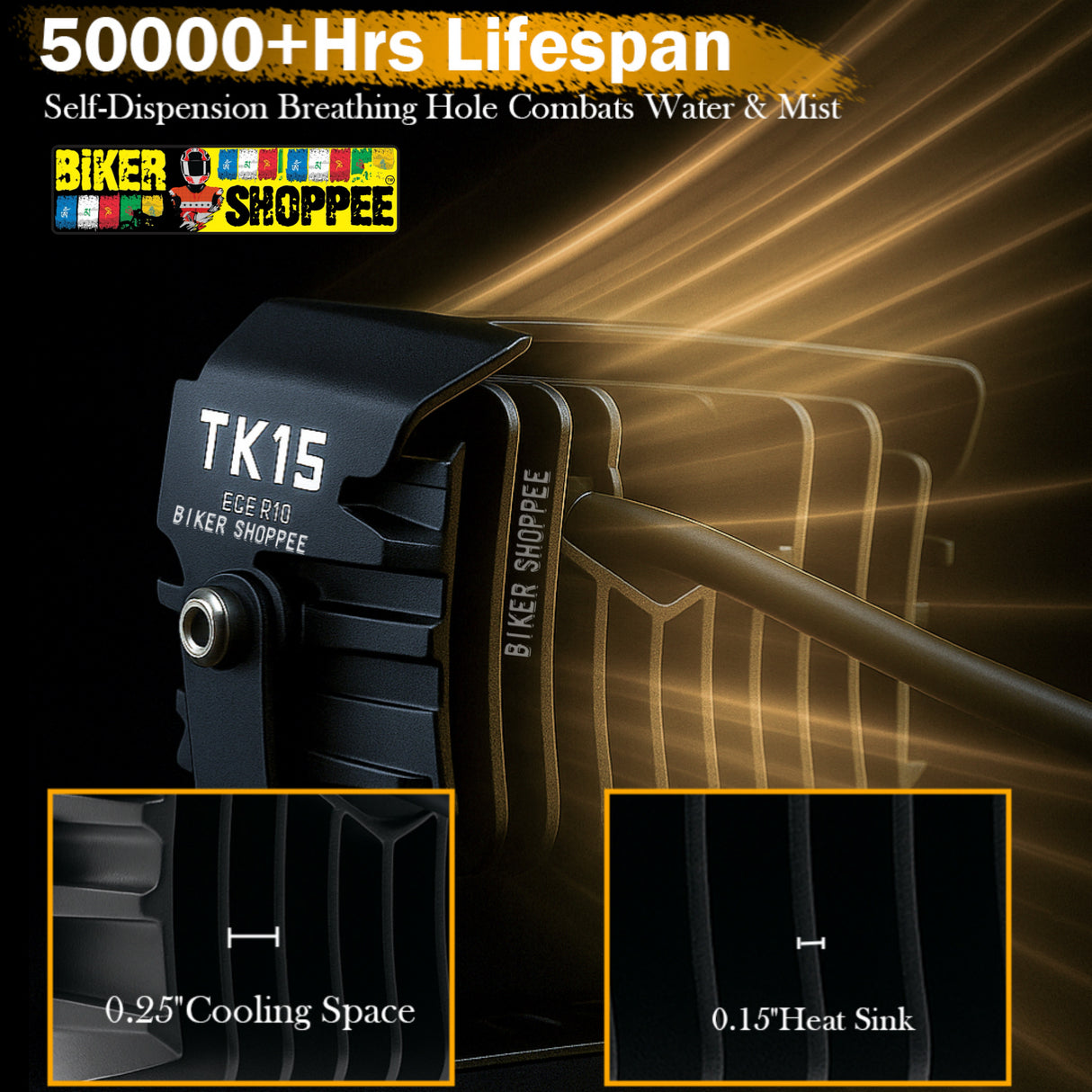 LITTLE MONSTER MK15 FUTURE EYE LED FOG LIGHT WITH WIREHARNESS AND SWITCH