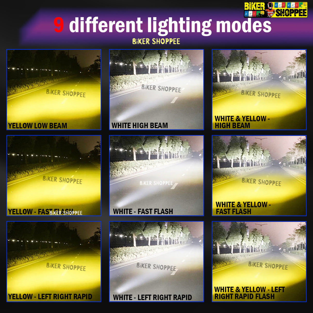 LITTLE MONSTER DK16 LED FOG LIGHT WITH WIRING AND WIRELESS SWITCH