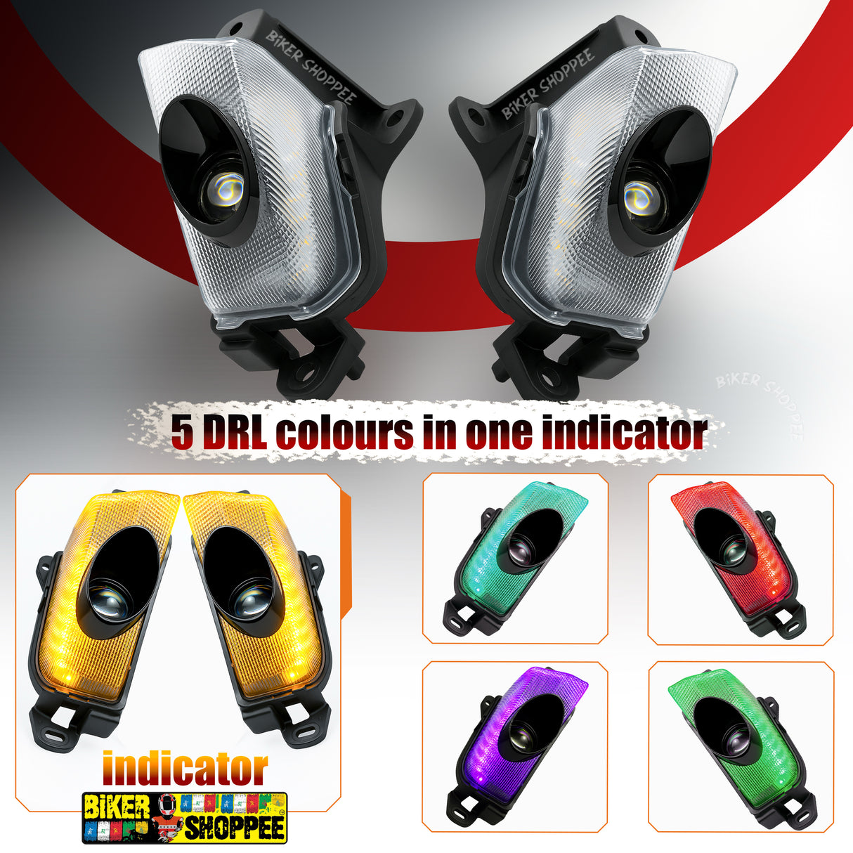 AEROX 155 FRONT LED DRL INDICATOR WITH FOG LIGHT (APP CONTROL)