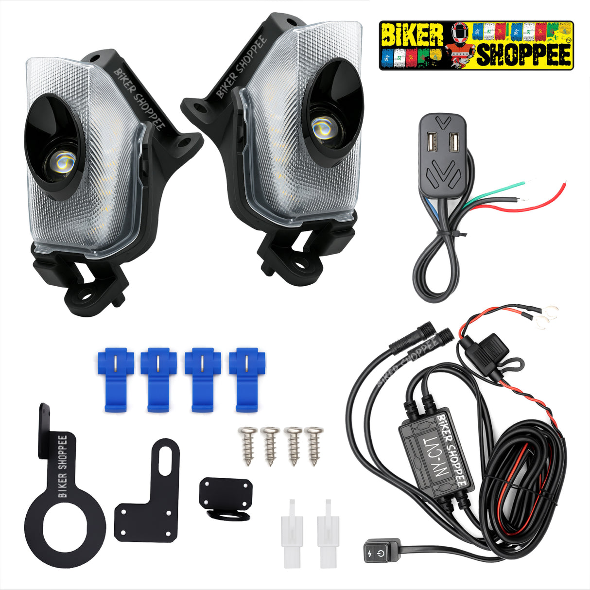 AEROX 155 FRONT LED DRL INDICATOR WITH FOG LIGHT (APP CONTROL)