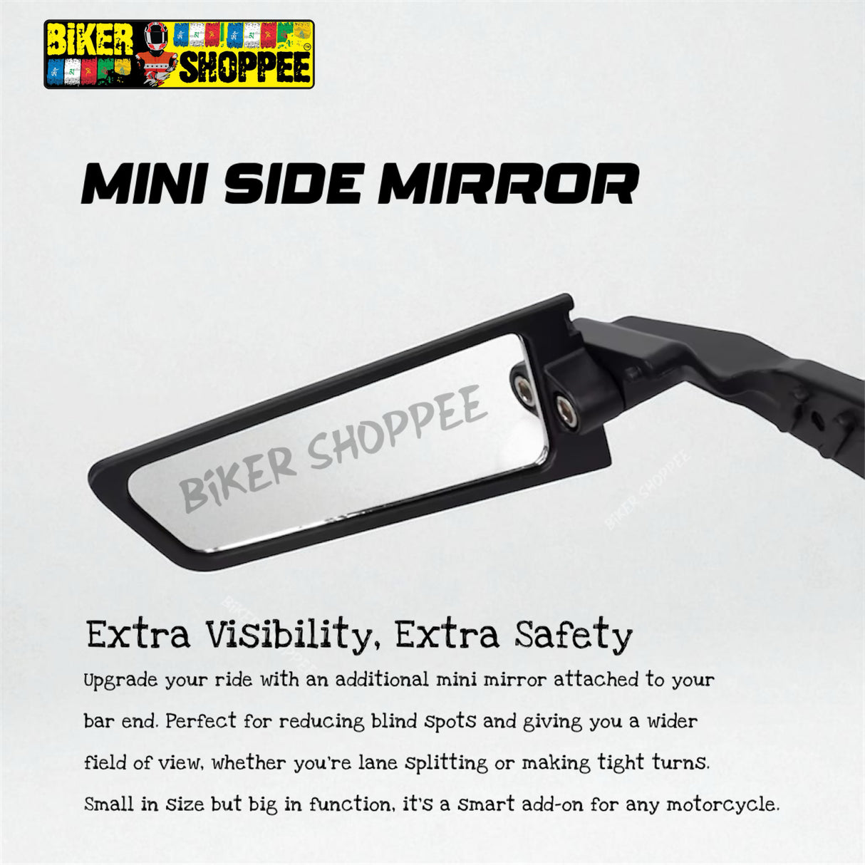 BAR END LEVER GUARD WITH WING MIRROR