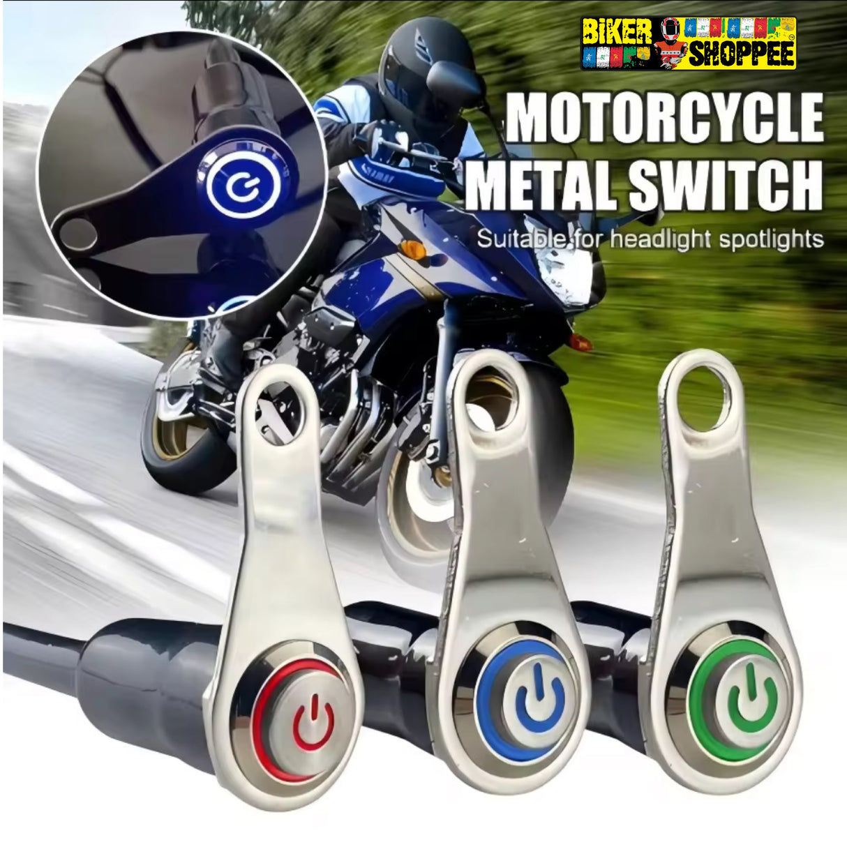 SINGLE LED SWITCH NUT FIT FOR MOTORCYCLE