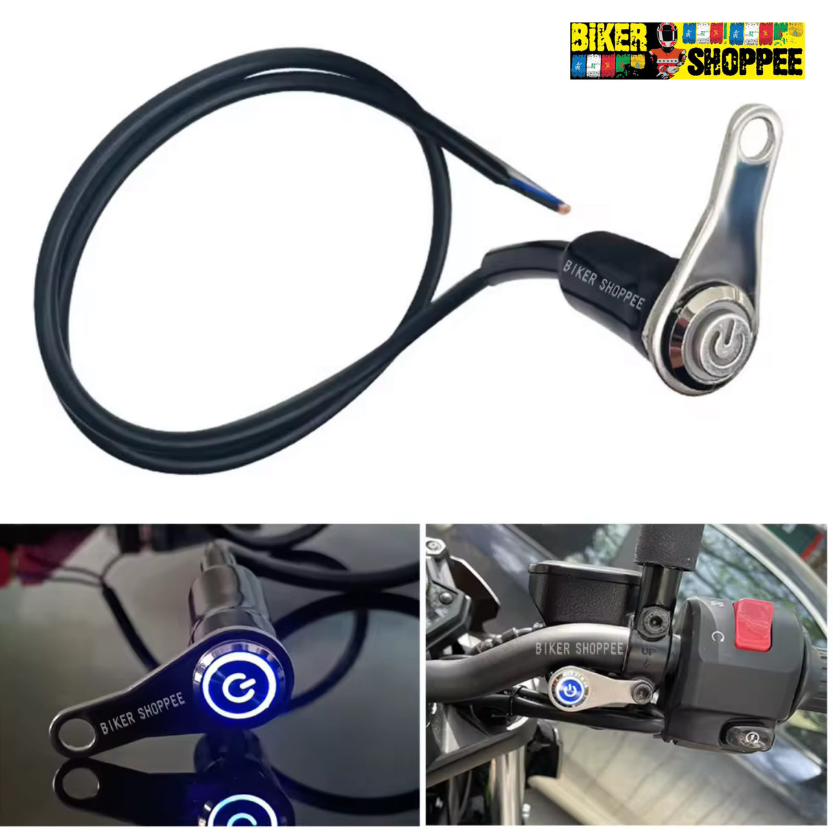 SINGLE LED SWITCH NUT FIT FOR MOTORCYCLE