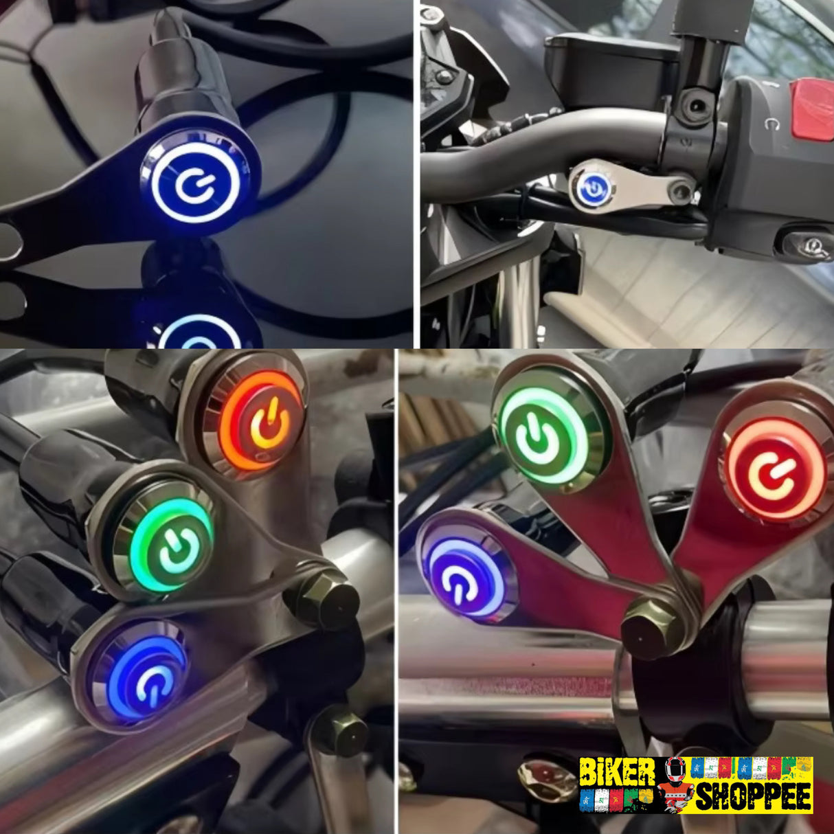 SINGLE LED SWITCH NUT FIT FOR MOTORCYCLE