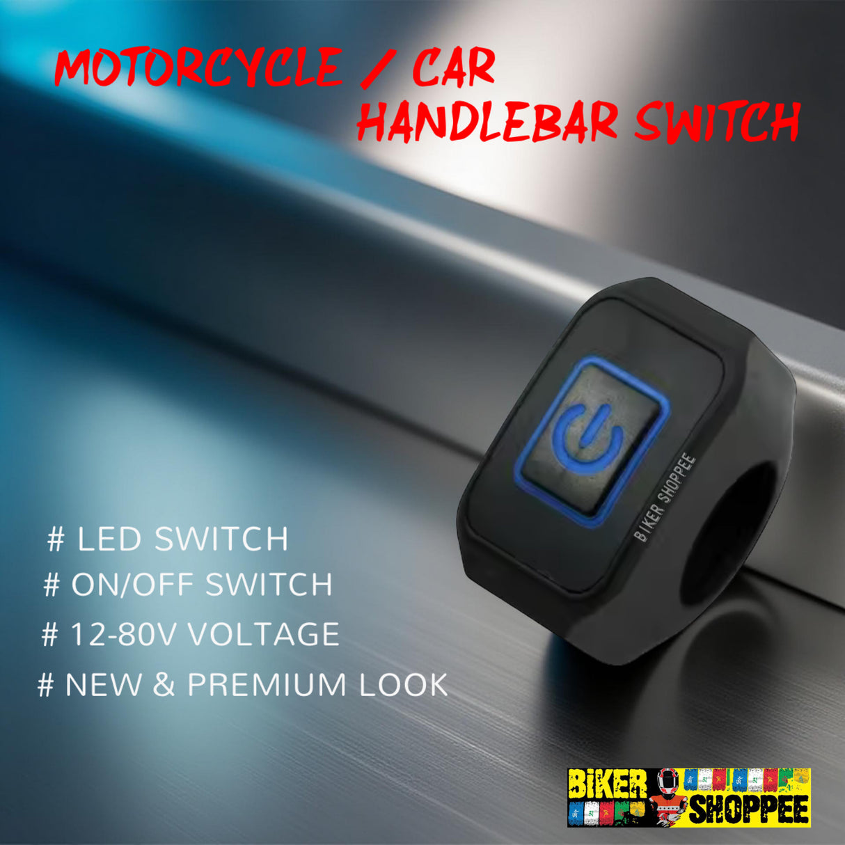 SUKU NEW LIGHT PUSH SWITCH FOR MOTORCYCLE