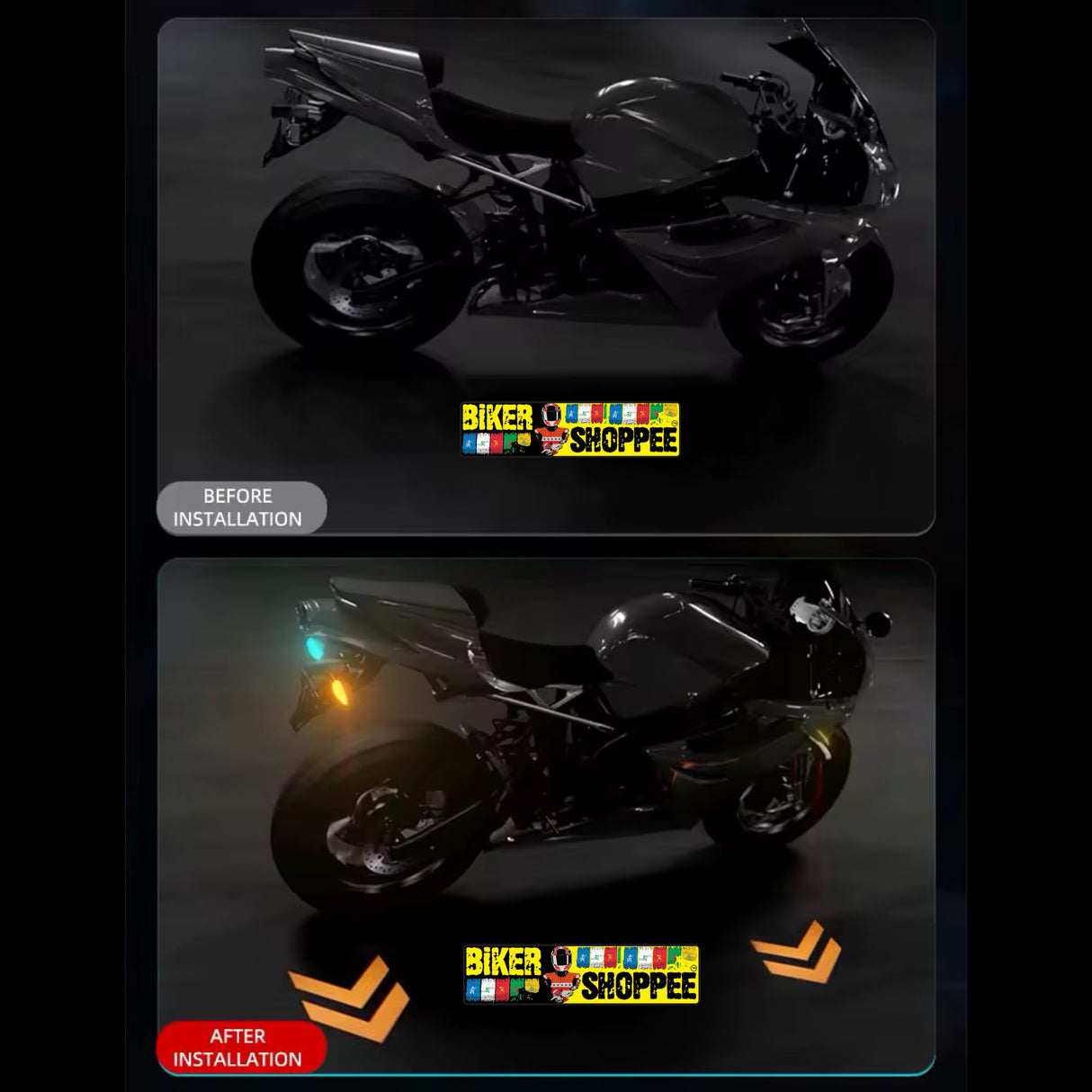 SHADOW INDICATOR FOR MOTORCYCLE ( RGB / AMBER INDICATOR / PROJECTION )